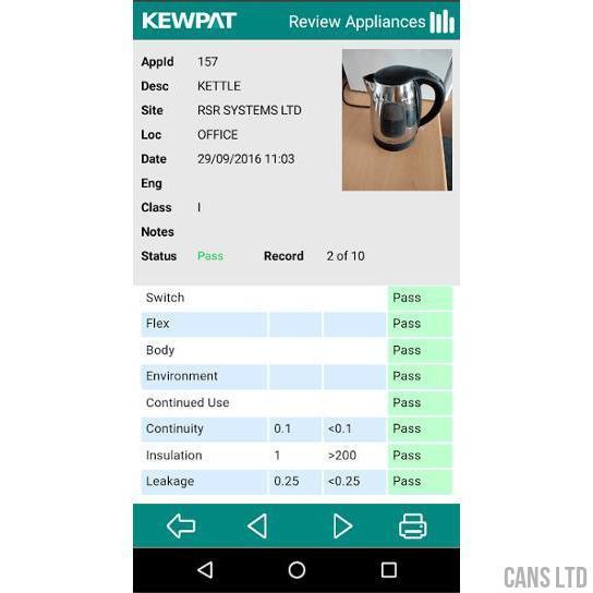 Kewtech SMARTPAT PAT Tester - CANS LTD